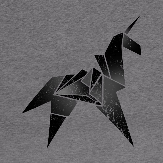 Blade Runner Unicorn Origami (Aged Black) by VanHand